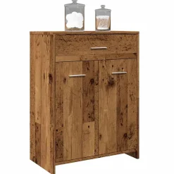 Vidaxl Armoire de salle de bain vieux bois 60x33x80 cm bois ingénierie
