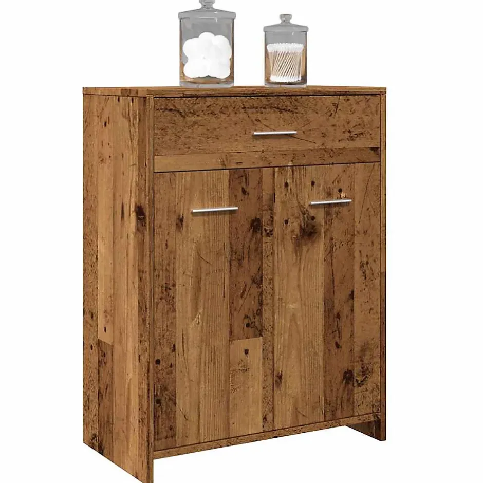 Vidaxl Armoire de salle de bain vieux bois 60x33x80 cm bois ingénierie