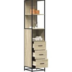 Vidaxl Armoire de salle de bain chêne sonoma 35x37,5x166 cm* Meuble Wc