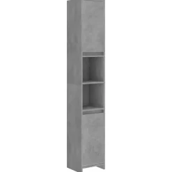 Vidaxl Armoire de salle de bain Gris béton Bois d'ingénierie