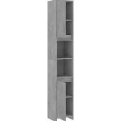 Vidaxl Armoire de salle de bain Gris béton Bois d'ingénierie