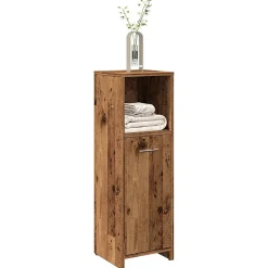 Vidaxl Armoire de salle de bain vieux bois 30x30x95 cm bois ingénierie