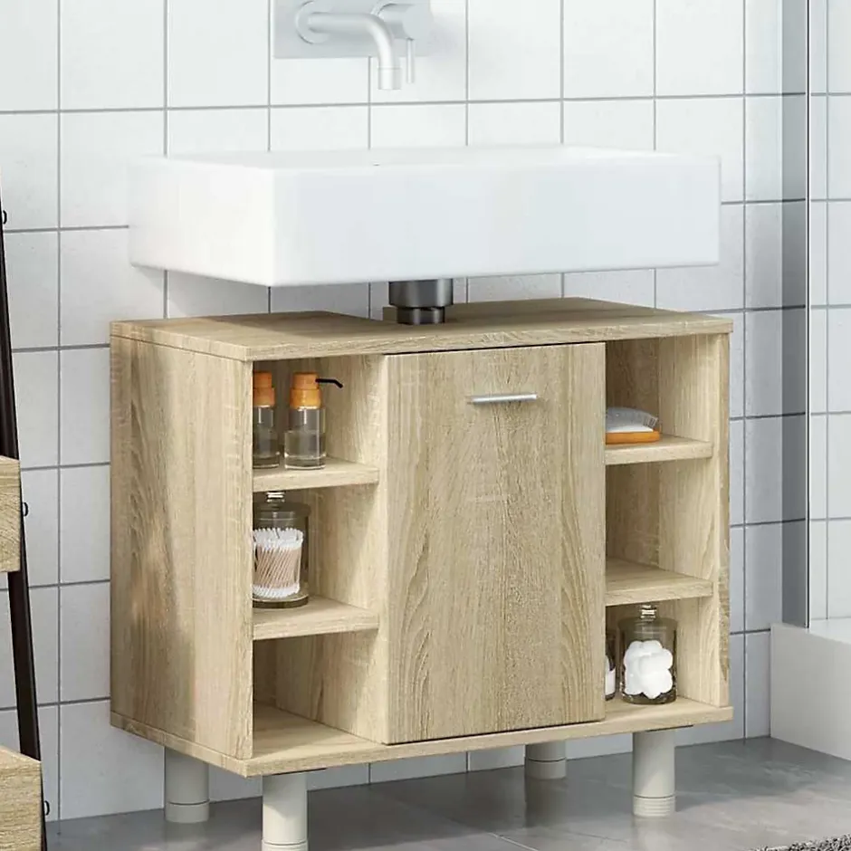 Vidaxl Armoire de salle de bain Chêne sonoma 60x32x53,5 cm Aggloméré* Meuble Wc