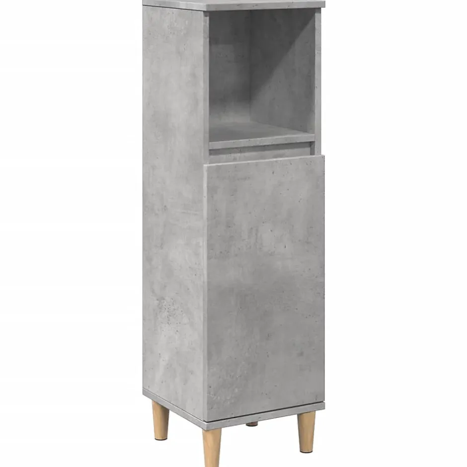 Vidaxl Armoire de salle de bain gris béton 30x30x100 cm* Meuble Wc