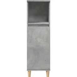 Vidaxl Armoire de salle de bain gris béton 30x30x100 cm* Meuble Wc