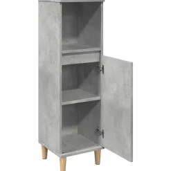 Vidaxl Armoire de salle de bain gris béton 30x30x100 cm* Meuble Wc