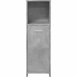 Vidaxl Armoire de salle de bain Gris béton 30x30x95 cm Aggloméré