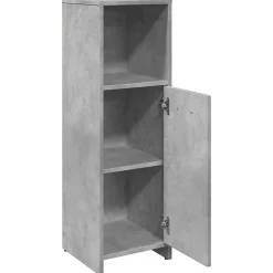 Vidaxl Armoire de salle de bain Gris béton 30x30x95 cm Aggloméré