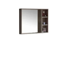 Jindoli Armoire de salle de bain avec miroir chêne brun 80 cm Aquanoma* Armoire De Toilette