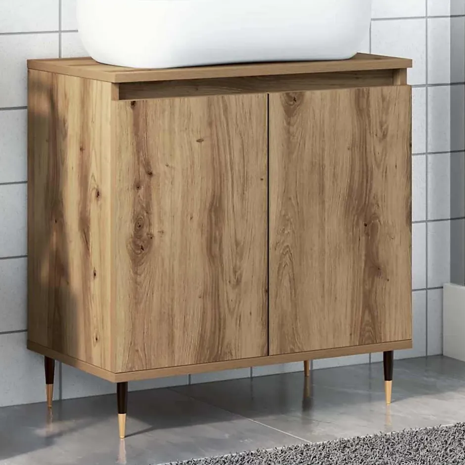 Vidaxl Armoire de salle de bain chêne artisanal 58x33x60 cm* Meuble Wc