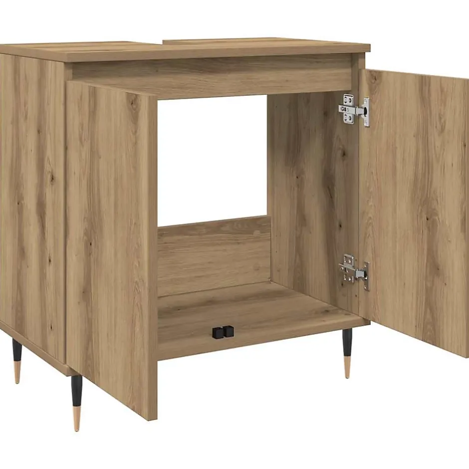 Vidaxl Armoire de salle de bain chêne artisanal 58x33x60 cm* Meuble Wc