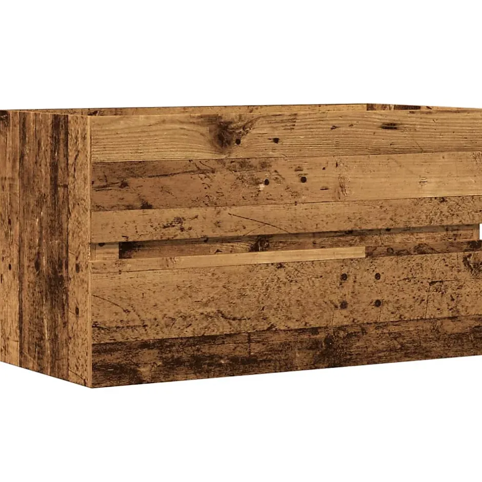 Vidaxl Armoire de salle de bain suspendue vieux bois bois d'ingénierie