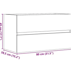 Vidaxl Armoire de salle de bain suspendue vieux bois bois d'ingénierie