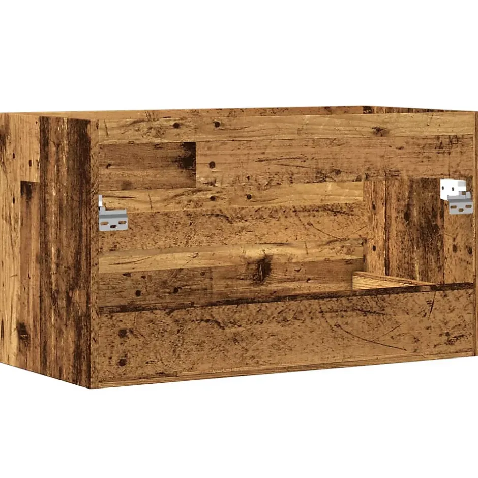 Vidaxl Armoire de salle de bain suspendue vieux bois bois d'ingénierie