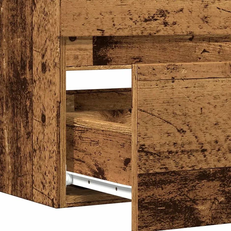 Vidaxl Armoire de salle de bain suspendue vieux bois bois d'ingénierie