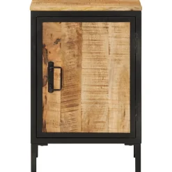 Vidaxl Armoire de salle de bain 40x30x60cm bois massif manguier et fer* Meuble Wc