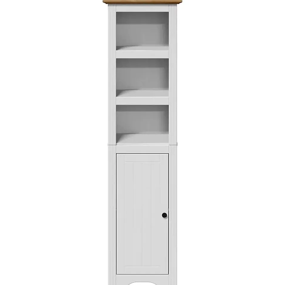 Vidaxl Armoire de salle de bain BODO blanc et marron 44x30x160 cm* Meuble Wc