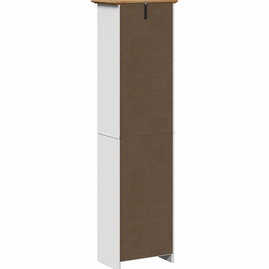 Vidaxl Armoire de salle de bain BODO blanc et marron 44x30x160 cm* Meuble Wc