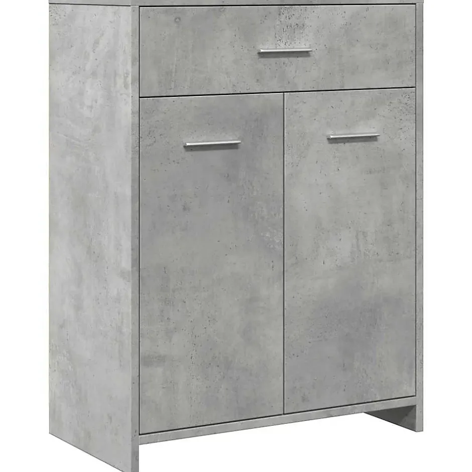 Vidaxl Armoire de salle de bain Gris béton 60x33x80 cm Aggloméré