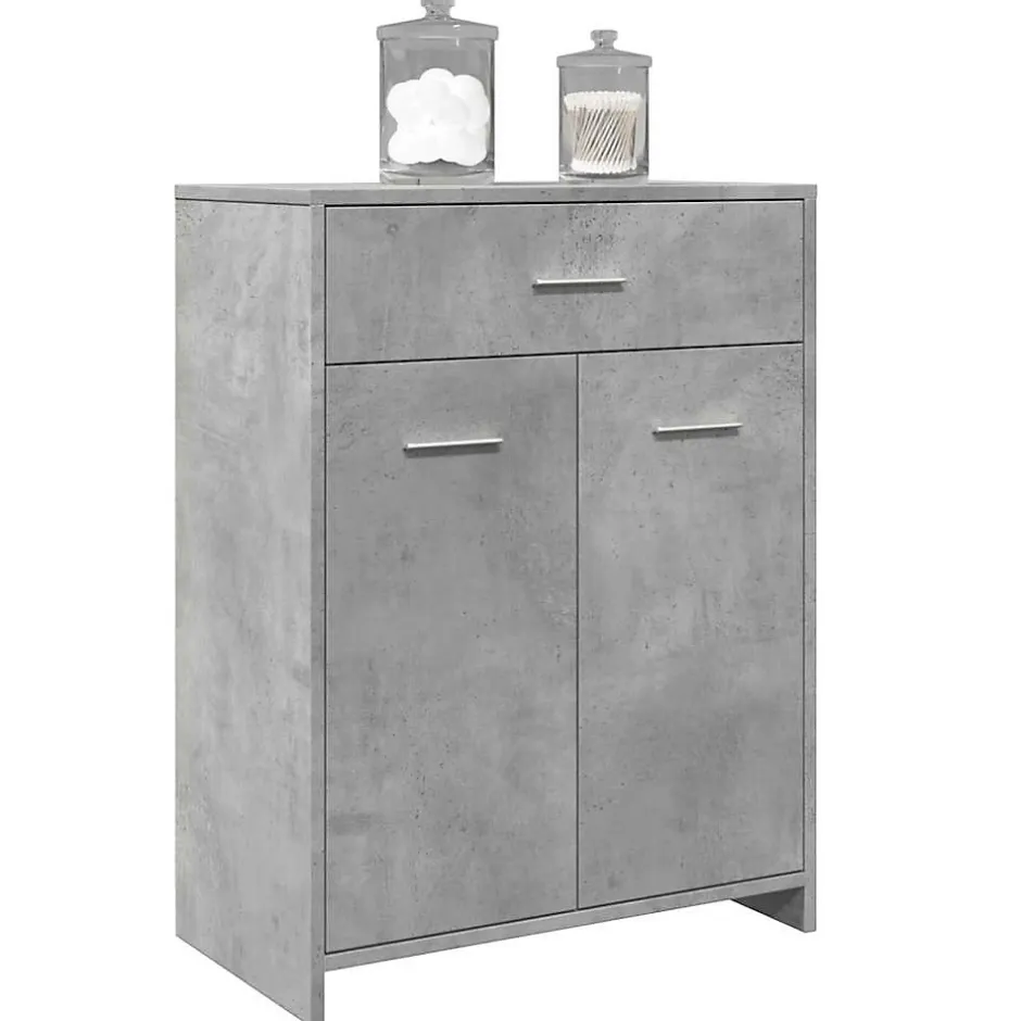 Vidaxl Armoire de salle de bain Gris béton 60x33x80 cm Aggloméré