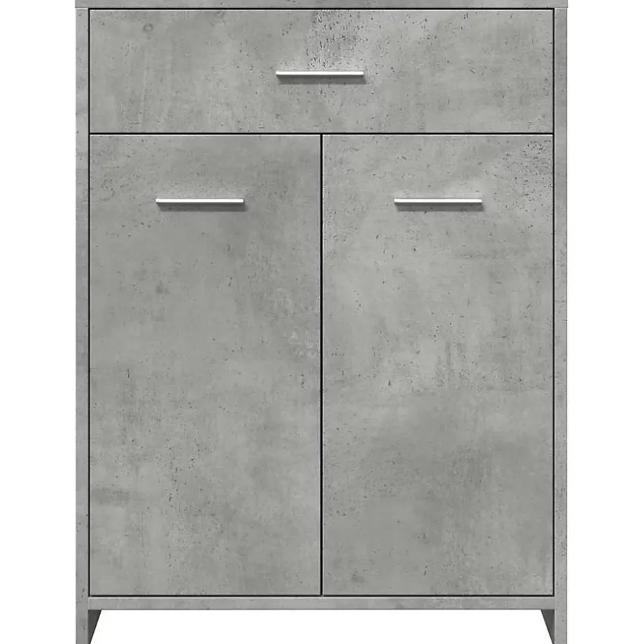Vidaxl Armoire de salle de bain Gris béton 60x33x80 cm Aggloméré