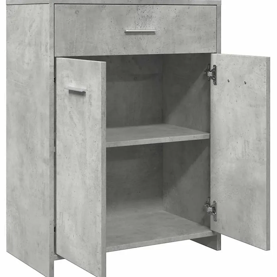 Vidaxl Armoire de salle de bain Gris béton 60x33x80 cm Aggloméré