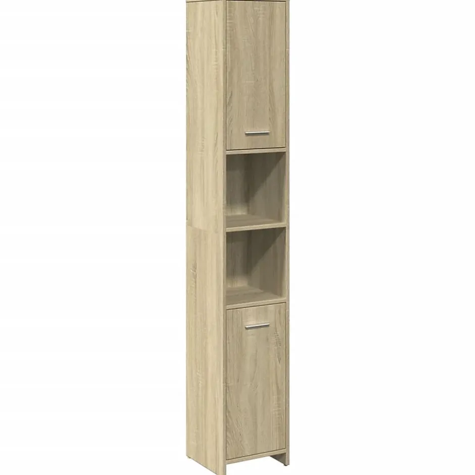 Vidaxl Armoire de salle de bain Chêne sonoma 30x30x183,5 cm Aggloméré* Meuble Wc