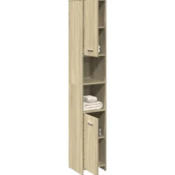 Vidaxl Armoire de salle de bain Chêne sonoma 30x30x183,5 cm Aggloméré* Meuble Wc