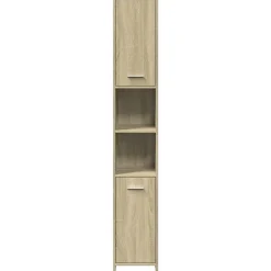 Vidaxl Armoire de salle de bain Chêne sonoma 30x30x183,5 cm Aggloméré* Meuble Wc