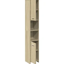 Vidaxl Armoire de salle de bain Chêne sonoma 30x30x183,5 cm Aggloméré* Meuble Wc