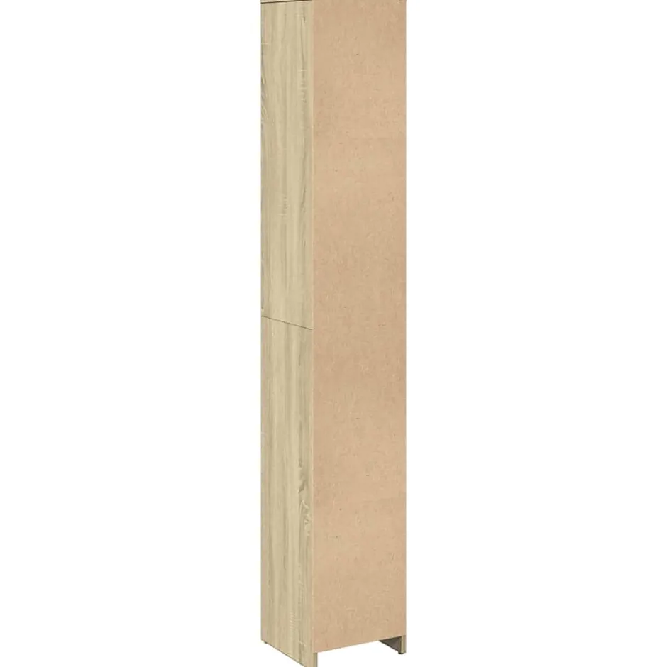 Vidaxl Armoire de salle de bain Chêne sonoma 30x30x183,5 cm Aggloméré* Meuble Wc