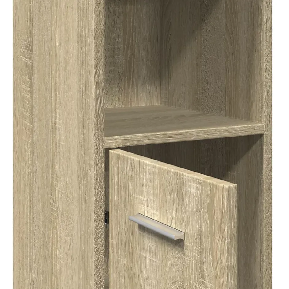 Vidaxl Armoire de salle de bain Chêne sonoma 30x30x183,5 cm Aggloméré* Meuble Wc