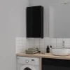 Planète Bain Armoire de salle de bain 40x80 Noire brillante à suspendre* Armoire De Salle De Bains