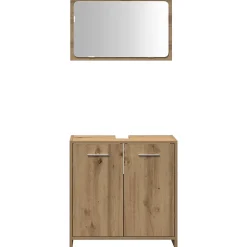 Vidaxl Armoire de salle de bain avec miroir chêne artisanal* Meuble Wc
