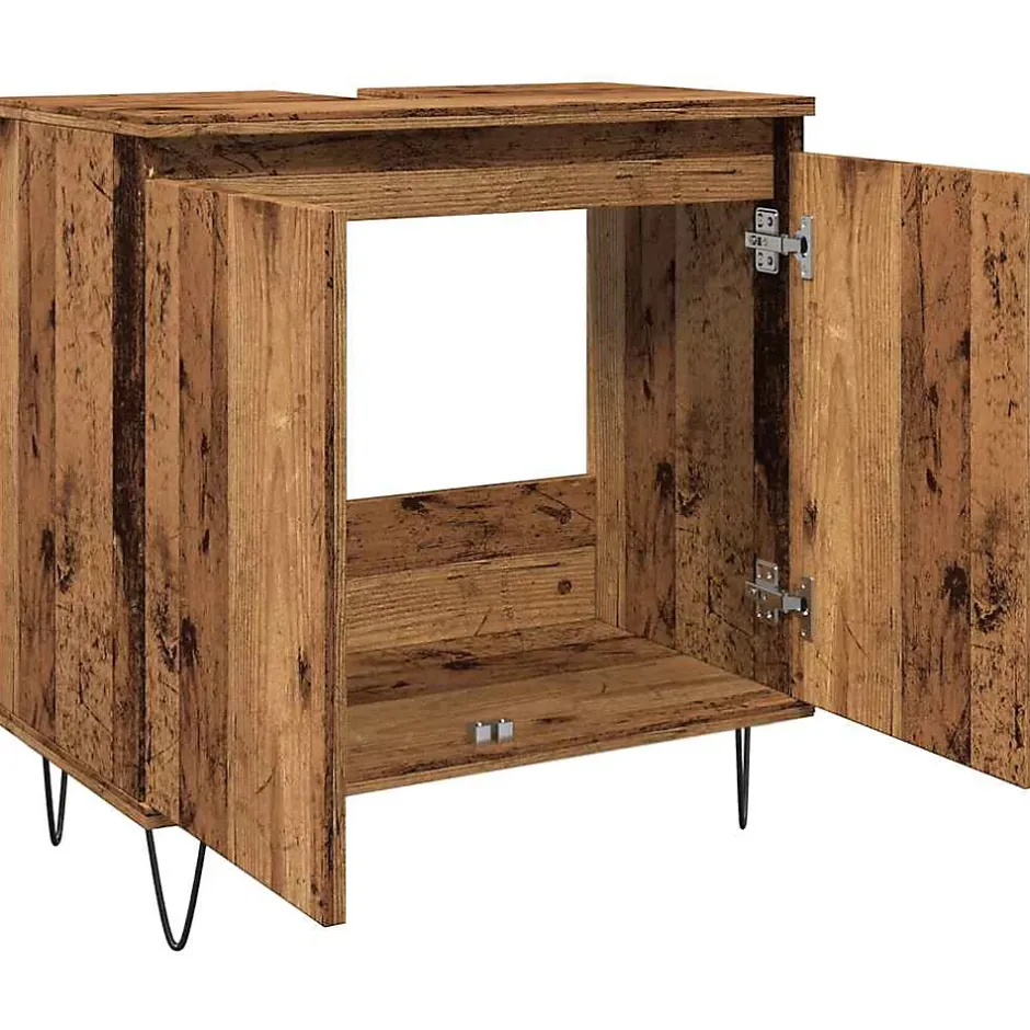 Vidaxl Armoire de salle de bain vieux bois 58x33x60 cm bois ingénierie