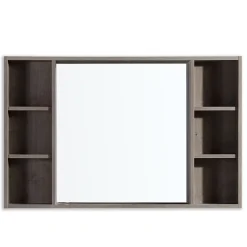 Jindoli Armoire de salle de bain avec miroir chêne brun 120 cm Aquanoma* Armoire De Toilette