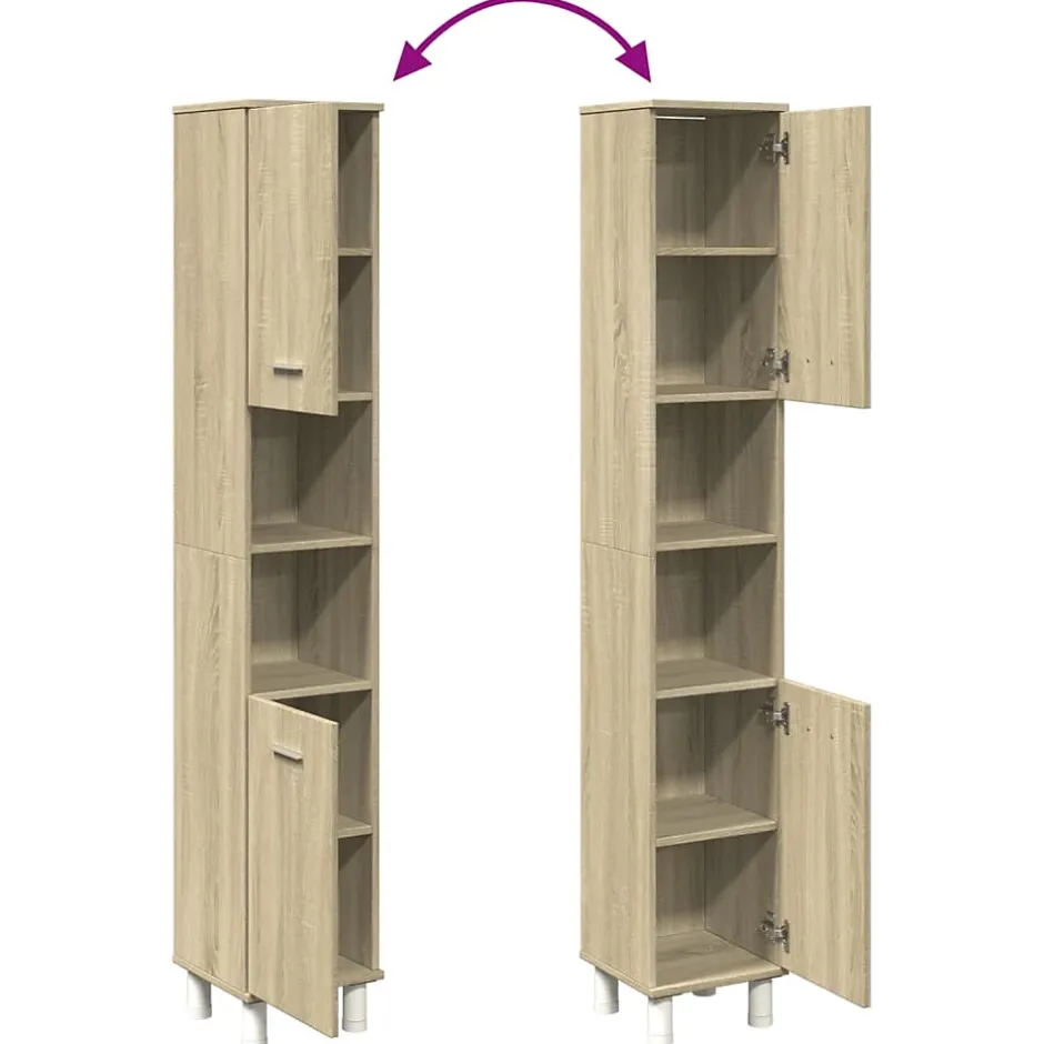 Vidaxl Armoire de salle de bain chêne sonoma 30,5x30x179 cm