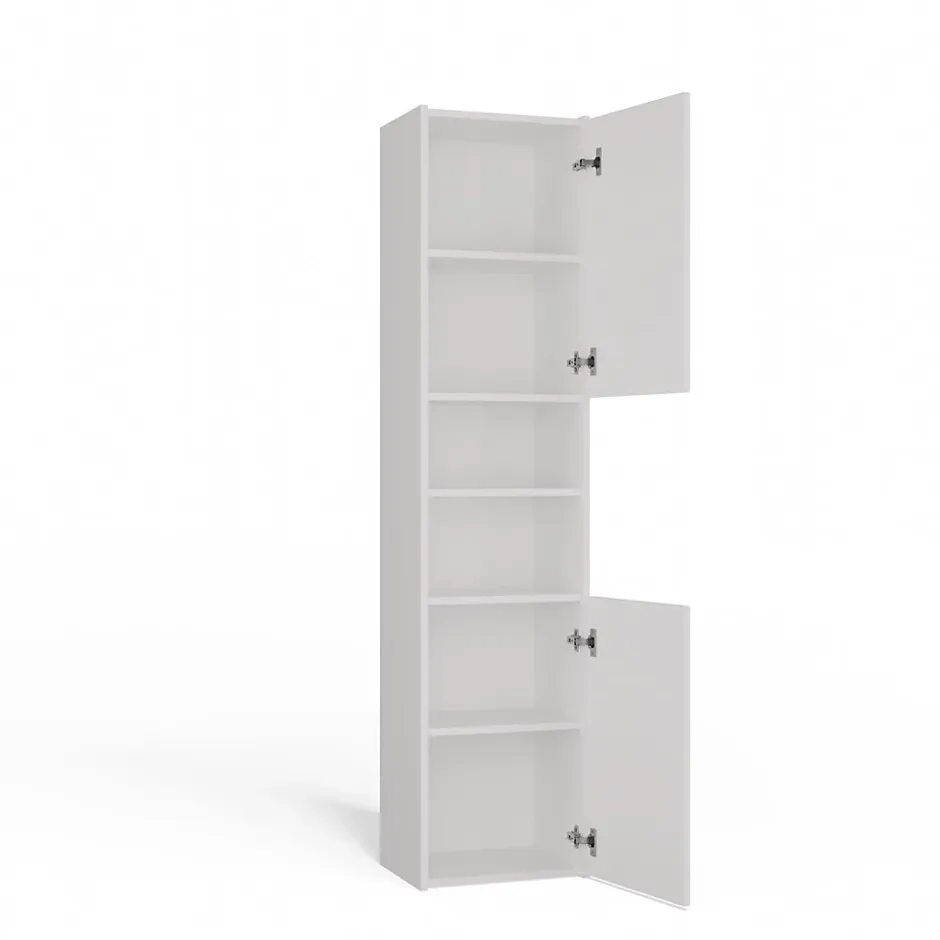 3xE Living Armoire de salle de bain, blanc mat, 170 x 40 x 30 cm* Armoire De Salle De Bains
