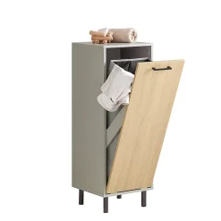 Sobuy Armoire de Salle de Bain, Armoire à Linge, Corbeille à Linge, BZR132-NG,* Armoire De Salle De Bains
