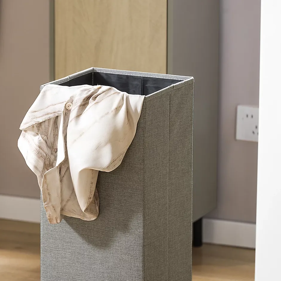Sobuy Armoire de Salle de Bain, Armoire à Linge, Corbeille à Linge, BZR132-NG,* Armoire De Salle De Bains