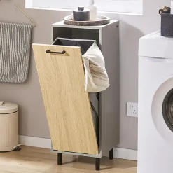 Sobuy Armoire de Salle de Bain, Armoire à Linge, Corbeille à Linge, BZR132-NG,* Armoire De Salle De Bains