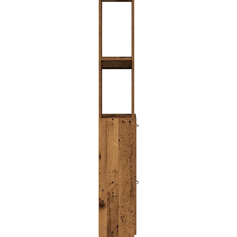 Vidaxl Armoire de salle de bain vieux bois 25x25x170cm bois ingénierie