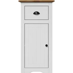 Vidaxl Armoire de salle de bain BODO blanc et marron 44x30x90 cm