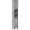 Vidaxl Armoire de salle de bain Gris béton 30x30x179 cm Aggloméré* Meuble Wc
