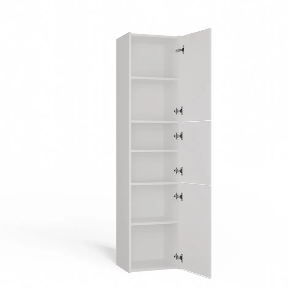 3xE Living Armoire de salle de bain, blanc mat, 170 x 40 x 30 cm* Armoire De Salle De Bains