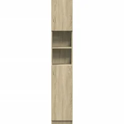 Vidaxl Armoire de salle de bain Chêne sonoma 32x25,5x190 cm Aggloméré* Meuble Wc