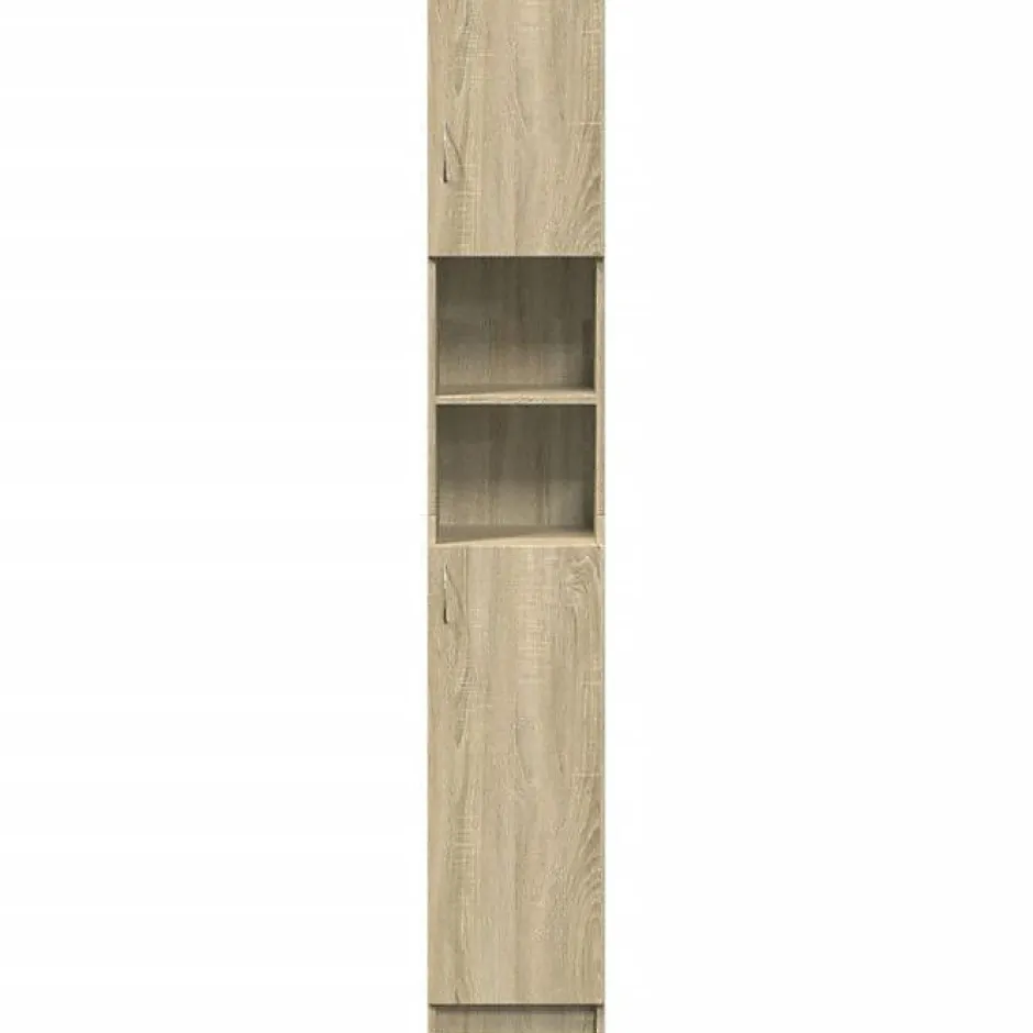 Vidaxl Armoire de salle de bain Chêne sonoma 32x25,5x190 cm Aggloméré* Meuble Wc