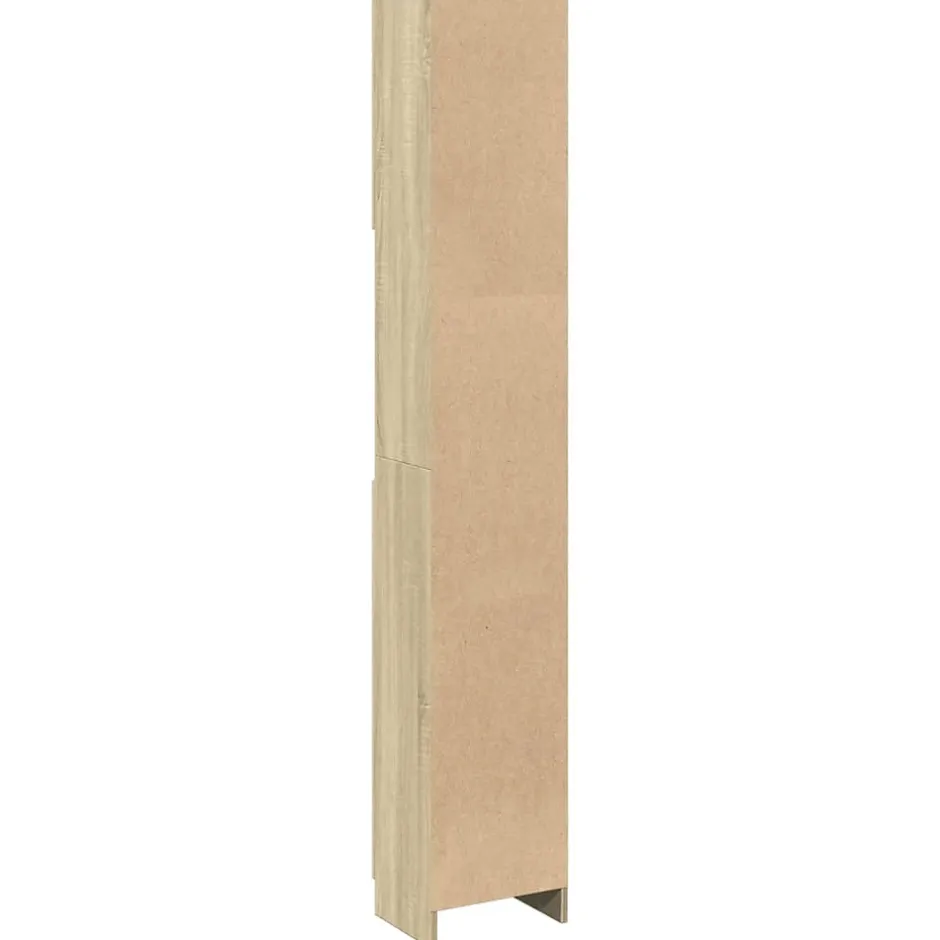 Vidaxl Armoire de salle de bain Chêne sonoma 32x25,5x190 cm Aggloméré* Meuble Wc
