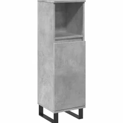 Vidaxl Armoire de salle de bain gris béton 30x30x100 cm