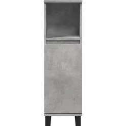 Vidaxl Armoire de salle de bain gris béton 30x30x100 cm